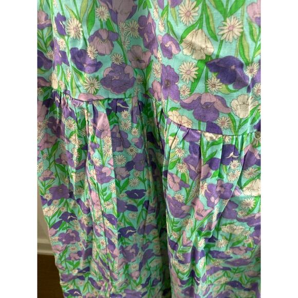 Hyacinth House Tuckernuck Blue Multi Floral Bellflower Maxi Dress Size XXS - Picture 10 of 16